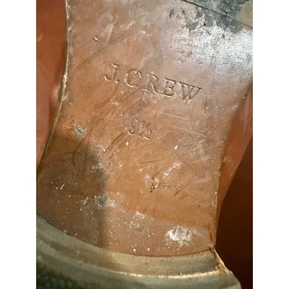 J. Crew Brown Leather Riding Boots‎ Knee High Zip Up Women Size 9.5